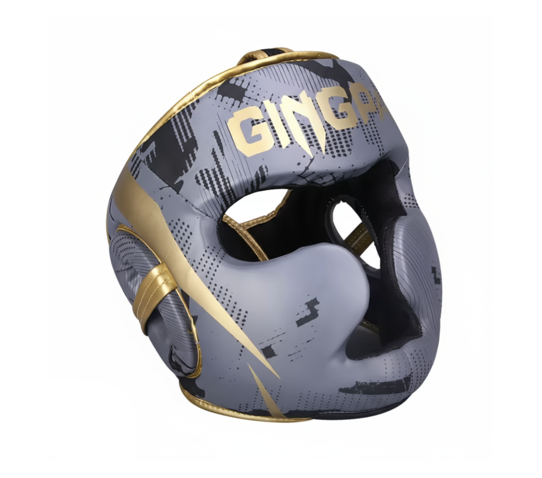 Casque de boxe intégral — Protection complète avec mentonnière