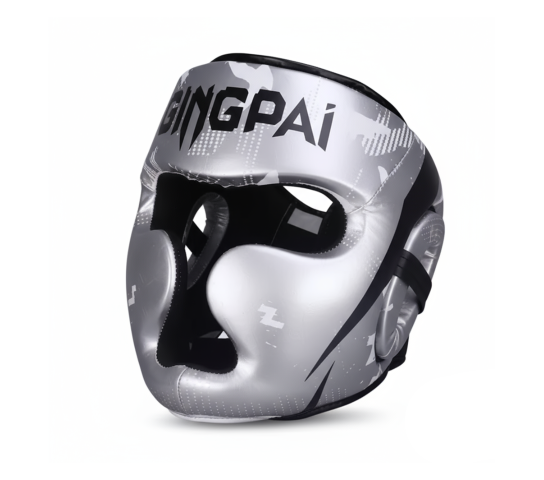 Casque de boxe intégral — Protection complète avec mentonnière
