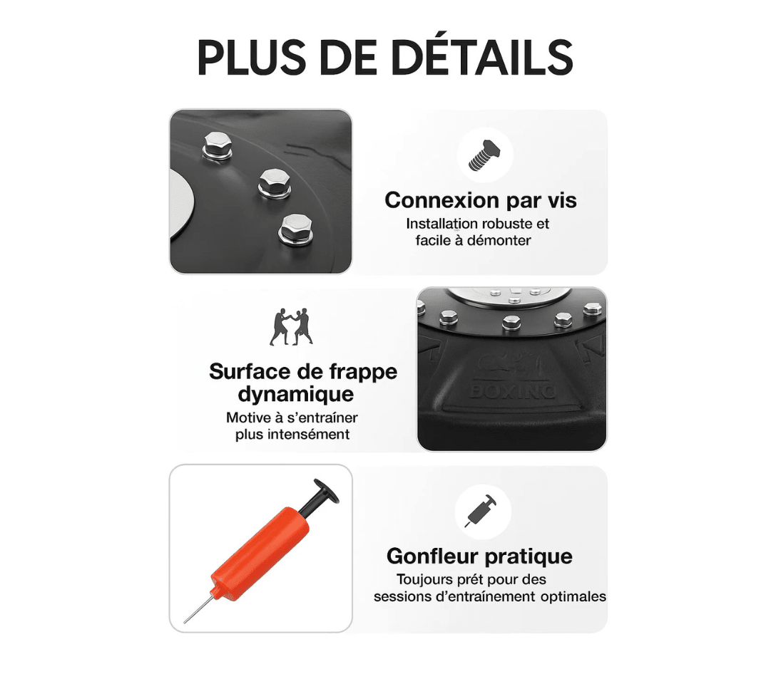 Punching - ball 3 - en - 1 Ajustable 165 - 190 cm – Avec bras - Strikearm - Strikecorner