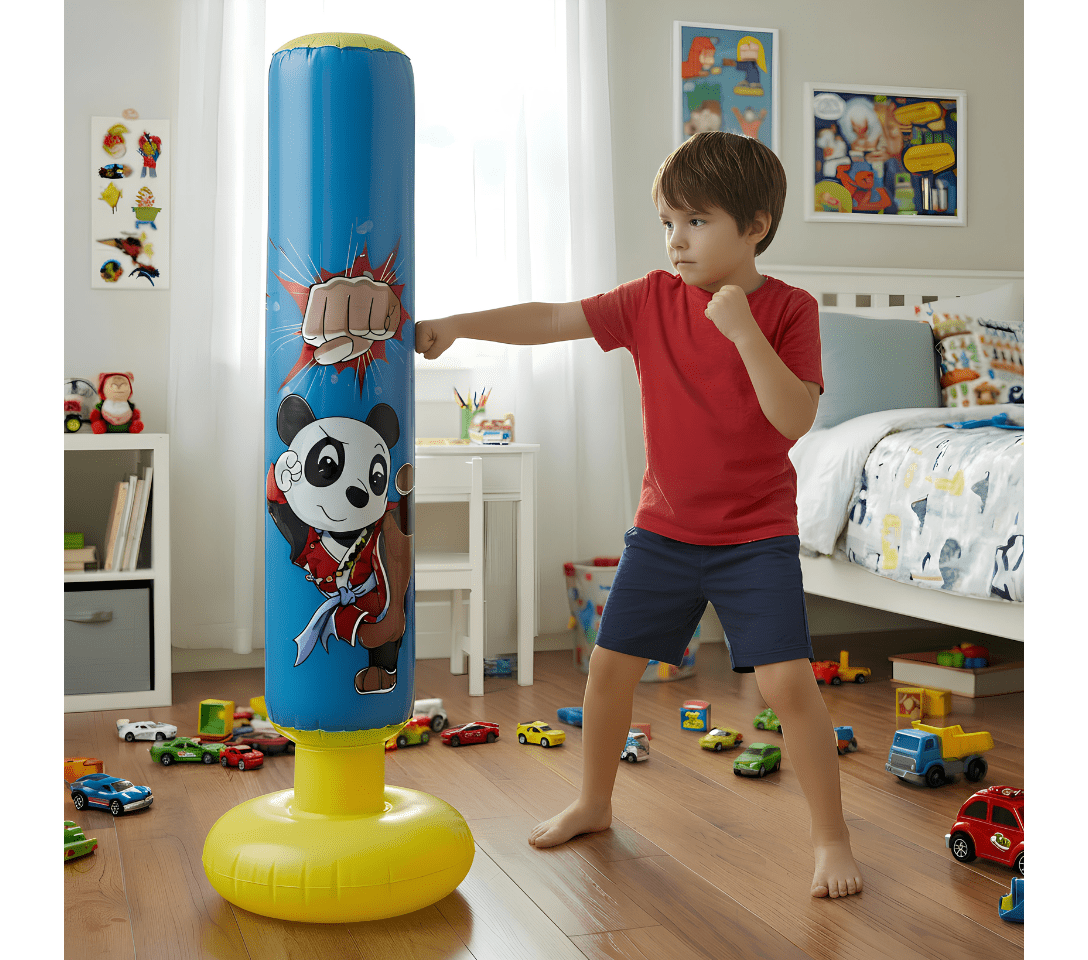 Punching - ball Enfant Gonflable à Base Large – 120 cm - Strikecorner