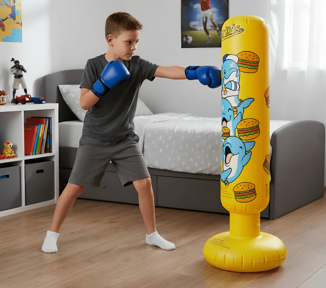Punching - ball Enfant Gonflable à Base Large – 120 cm - Strikecorner