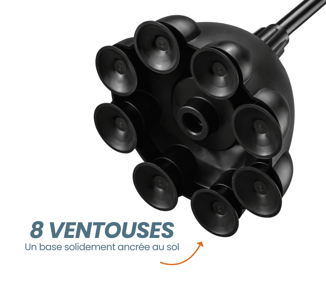 Punching - ball FLOORMASTER — Stabilité renforcée (8 ventouses) — Réglable 110→160 cm — Enfant & Adulte - Strikecorner